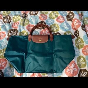 Forest Dark Green Le Pliage Longchamp Handbag